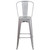 Flash Furniture CH-31320-30GB-SIL-GG 500 Lb. Vertical Slat with Powder Coat Finish Bar Stool