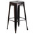 Flash Furniture CH-31320-30-BQ-GG 500 Lb. Black-Antique Gold with Drain Hole Bar Stool