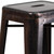 Flash Furniture CH-31320-30-BQ-GG 500 Lb. Black-Antique Gold with Drain Hole Bar Stool