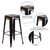 Flash Furniture CH-31320-30-BQ-GG 500 Lb. Black-Antique Gold with Drain Hole Bar Stool