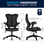 Flash Furniture BL-ZP-806-BK-GG 25.75" W x 42.75" H x 25" D Black Designer Executive Swivel Office Chair