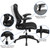 Flash Furniture BL-ZP-806-BK-GG 25.75" W x 42.75" H x 25" D Black Designer Executive Swivel Office Chair