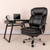 Flash Furniture GO-2078-LEA-GG 28" W x 49" H x 31" D Black Hercules Series Big & Tall Executive Swivel Office Chair