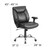 Flash Furniture GO-2078-LEA-GG 28" W x 49" H x 31" D Black Hercules Series Big & Tall Executive Swivel Office Chair
