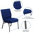 Flash Furniture FD-CH0221-4-SV-NB24-GG 21.25" W x 33" H x 25" D Silver Vein Navy Blue Hercules Series Extra Wide Stacking Church Chair