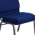 Flash Furniture FD-CH0221-4-SV-NB24-GG 21.25" W x 33" H x 25" D Silver Vein Navy Blue Hercules Series Extra Wide Stacking Church Chair