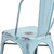 Flash Furniture ET-3534-DB-GG 500 Lb. Green Curved Back With Vertical Slat Drain Holes In Seat Distressed Metal Powder Coat Finish Chair