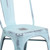 Flash Furniture ET-3534-DB-GG 500 Lb. Green Curved Back With Vertical Slat Drain Holes In Seat Distressed Metal Powder Coat Finish Chair
