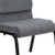 Flash Furniture XU-CH-60096-BEIJING-GY-GG 19" W x 33" H x 24" D Gold Vein Gray Hercules Series Stacking Banquet Chair