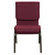 Flash Furniture XU-CH-60096-BYXY56-GG 19" W x 33" H x 24" D Gold Vein Burgundy Hercules Series Stacking Church Chair