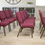 Flash Furniture XU-CH-60096-BYXY56-GG 19" W x 33" H x 24" D Gold Vein Burgundy Hercules Series Stacking Church Chair