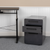 Flash Furniture HZ-AP535-01-BK-GG 16" W x 21" D x 24" H Black 3 Tier Steel Frame Mobile Drawer Cabinet