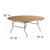 Flash Furniture XA-72-BIRCH-M-GG Round 72" Dia. X 30" H 661 Lb. Static Load Capacity Heavy Duty Folding Banquet Table