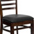 Flash Furniture XU-DGW0005LAD-WAL-BLKV-GG Hercules Series Restaurant Chair Wooden Walnut Finished Ladder Back With Black Vinyl Seat