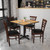 Flash Furniture XU-DGW0005LAD-WAL-BLKV-GG Hercules Series Restaurant Chair Wooden Walnut Finished Ladder Back With Black Vinyl Seat