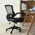 Flash Furniture BL-X-5M-LEA-GG 25.75" W x 41.25" H x 25" D Black Swivel Task Chair