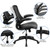 Flash Furniture BL-X-5M-LEA-GG 25.75" W x 41.25" H x 25" D Black Swivel Task Chair