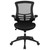 Flash Furniture BL-X-5M-BK-GG Kelista Mid-Back Black Mesh Swivel Ergonomic Task Office Chair with Flip-Up Arms