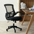 Flash Furniture BL-X-5M-BK-GG Kelista Mid-Back Black Mesh Swivel Ergonomic Task Office Chair with Flip-Up Arms