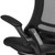 Flash Furniture BL-X-5M-BK-GG Kelista Mid-Back Black Mesh Swivel Ergonomic Task Office Chair with Flip-Up Arms