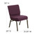 Flash Furniture FD-CH0221-4-GV-005-GG D 800 Lb. Gold Vein Frame Finish with Book Pouch Hercules Series Extra Wide Stacking Church Chair