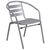 Flash Furniture TLH-017C-GG 352 Lbs. Silver Aluminum Ladder Back Restaurant or Patio Stacking Armchair