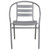 Flash Furniture TLH-017C-GG 352 Lbs. Silver Aluminum Ladder Back Restaurant or Patio Stacking Armchair