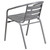 Flash Furniture TLH-017C-GG 352 Lbs. Silver Aluminum Ladder Back Restaurant or Patio Stacking Armchair