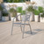 Flash Furniture TLH-017C-GG 352 Lbs. Silver Aluminum Ladder Back Restaurant or Patio Stacking Armchair