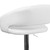 Flash Furniture CH-122070-WH-GG 17-5/8" Dia. Swivel Bar Stool Contemporary White Vinyl Adjustable Height With Rounded Mid-Back And Chrome Base