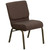 Flash Furniture FD-CH0221-4-GV-S0819-GG 21.25" W x 33" H x 25" D Gold Vein Brown Hercules Series Extra Wide Stacking Church Chair