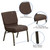 Flash Furniture FD-CH0221-4-GV-S0819-GG 21.25" W x 33" H x 25" D Gold Vein Brown Hercules Series Extra Wide Stacking Church Chair