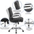 Flash Furniture GO-2286M-BK-GG 250 Lb. Black Mid-Back Design Executive Swivel Office Chair