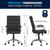 Flash Furniture GO-2286M-BK-GG 250 Lb. Black Mid-Back Design Executive Swivel Office Chair