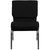 Flash Furniture XU-CH0221-BK-SV-GG 21" W x 33" H x 25" D Silver Vein Black Hercules Series Extra Wide Stacking Church Chair