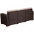 Flash Furniture DAD-SF1-3-GG 78-1/2"W x 28"D x 32"H Outdoor Sofa Chocolate Brown Faux Rattan With All-Weather Beige Cushions