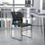 Flash Furniture RUT-2-BK-GG 18" W x 33" H Black Ergonomic With Powder Coated Metal Frame Hercules Series Stacking Chair