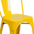 Flash Furniture CH-31230-YL-GG 500 Lb. Yellow Curved Back With Vertical Slat Drain Holes In Seat Galvanized Steel Powder Coat Finish Stacking Side Chair