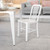 Flash Furniture CH-61200-18-WH-GG 500 Lb. White Vertical Slat Back Galvanized Steel Powder Coat Finish Chair