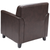 Flash Furniture BT-827-1-BN-GG Brown Hercules Diplomat Series Reception Chair With Black Wood Feet