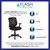 Flash Furniture LF-W-95A-BK-GG 250 Lb. Black Mid-Back Design Swivel Task / Office Chair