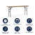 Flash Furniture YT-WTFT18X72-TBL-GG Rectangular 72" W x 18" D x 30 1/4" H 265 Lb. Static Load Capacity Folding Training / Seminar Table