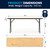 Flash Furniture YT-WTFT18X72-TBL-GG Rectangular 72" W x 18" D x 30 1/4" H 265 Lb. Static Load Capacity Folding Training / Seminar Table