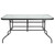 Flash Furniture TLH-089-GG 55" W x 27.5 " H x 31.5 " D Rectangular 5mm Clear Tempered Glass Top Patio Table