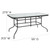 Flash Furniture TLH-089-GG 55" W x 27.5 " H x 31.5 " D Rectangular 5mm Clear Tempered Glass Top Patio Table