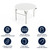 Flash Furniture DAD-122RZ-GG 47 3/4" Dia. x 29 1/2" H Round Molded Plastic Folding Table