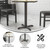 Flash Furniture XU-T2222-GG 22" x 22" x 30"H Table Base Black Dining Height