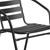 Flash Furniture TLH-0732SQ-017CBK4-GG 31.5" W x 28" H x 31.5" D Square 5mm Thick Glass Top Table & Chair Set
