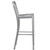 Flash Furniture CH-61200-30-SIL-GG 500 Lb. Silver and Adjustable Floor Glides Metal Bar Stool