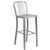Flash Furniture CH-61200-30-SIL-GG 500 Lb. Silver and Adjustable Floor Glides Metal Bar Stool